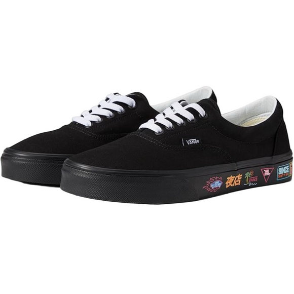 Vans Era market Black sneakers Men's 7.5a/Womens 9 NWT